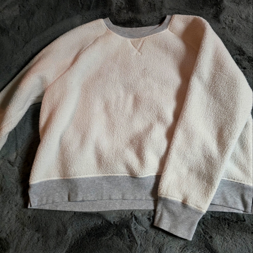 Fuzzy sherpa sweater
